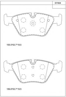 ASIMCO KD7404 Тормозные колодки для BMW (Бмв) ASIMCO KD7404 Тормозные колодки для BMW (Бмв)