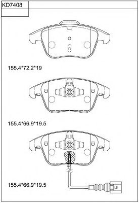 ASIMCO KD7408 Тормозные колодки для VOLKSWAGEN (Фольксваген) ASIMCO KD7408 Тормозные колодки для VOLKSWAGEN (Фольксваген)