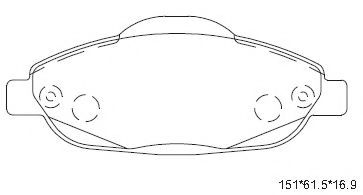 ASIMCO KD7506 Тормозные колодки для PEUGEOT (Пежо) ASIMCO KD7506 Тормозные колодки для PEUGEOT (Пежо)