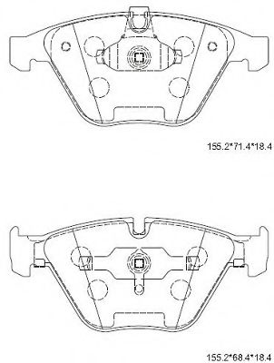 ASIMCO KD7535H Тормозные колодки для BMW (Бмв) ASIMCO KD7535H Тормозные колодки для BMW (Бмв)