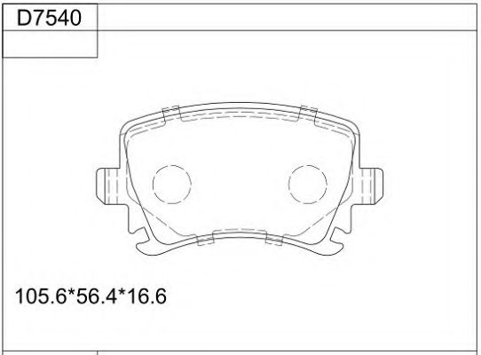 ASIMCO KD7540 Тормозные колодки для AUDI TT (Ауди Тт) ASIMCO KD7540 Тормозные колодки для AUDI TT (Ауди Тт)