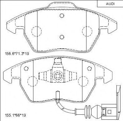 ASIMCO KD7791 Тормозные колодки для AUDI TT (Ауди Тт) ASIMCO KD7791 Тормозные колодки для AUDI TT (Ауди Тт)