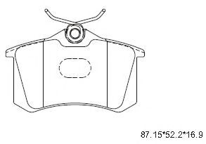 ASIMCO KD7797 Тормозные колодки для VOLKSWAGEN (Фольксваген) ASIMCO KD7797 Тормозные колодки для VOLKSWAGEN (Фольксваген)