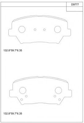 ASIMCO KD9777 Тормозные колодки для HYUNDAI GRANDEUR (Хендай Грандэур) ASIMCO KD9777 Тормозные колодки для HYUNDAI GRANDEUR (Хендай Грандэур)