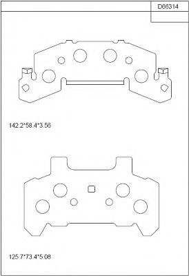 ASIMCO KD66314 Тормозные колодки для CHEVROLET BERETTA (Шевроле Бэрэтта) ASIMCO KD66314 Тормозные колодки для CHEVROLET BERETTA (Шевроле Бэрэтта)