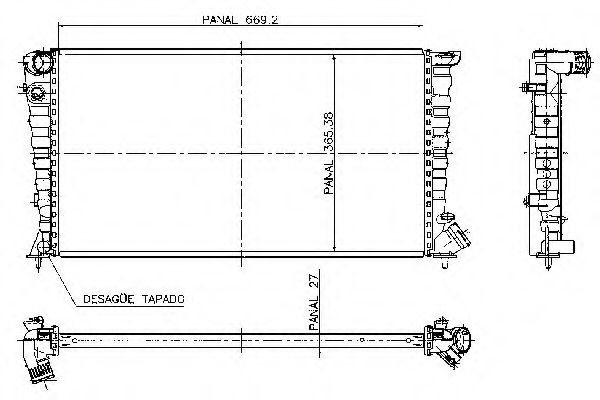 ORDONEZ 1020064809 Радиатор, охлаждение двигателя 