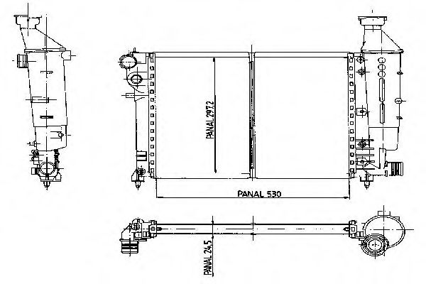 ORDONEZ 1020066808 Радиатор, охлаждение двигателя 