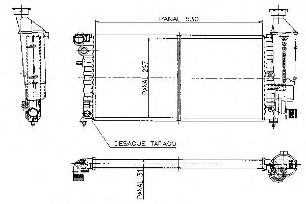 ORDONEZ 1020068806 Радиатор, охлаждение двигателя 