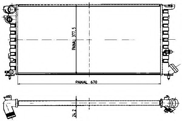 ORDONEZ 1020072809 Радиатор, охлаждение двигателя 