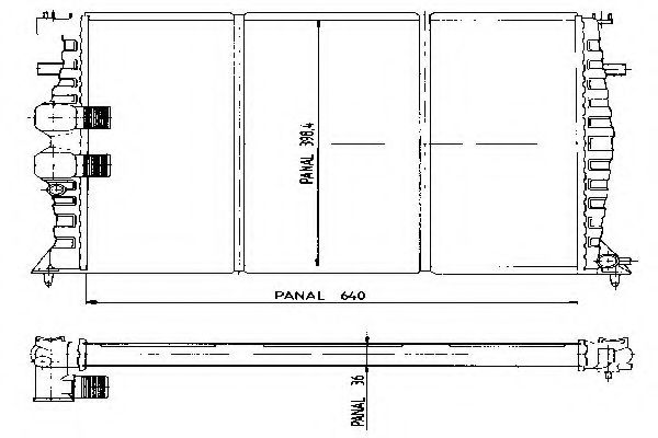 ORDONEZ 1020103809 Радиатор, охлаждение двигателя 