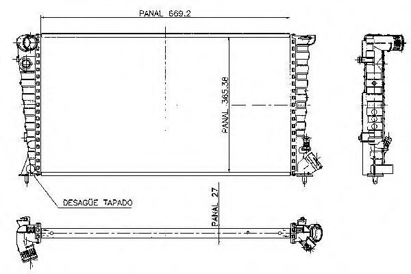 ORDONEZ 1020457809 Радиатор, охлаждение двигателя для PEUGEOT 306 (Пежо 306) ORDONEZ 1020457809 Радиатор, охлаждение двигателя для PEUGEOT 306 (Пежо 306)
