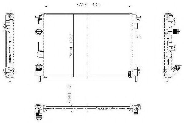 ORDONEZ 1020790803 Радиатор, охлаждение двигателя для RENAULT KANGOO (Рено Кангу) ORDONEZ 1020790803 Радиатор, охлаждение двигателя для RENAULT KANGOO (Рено Кангу)