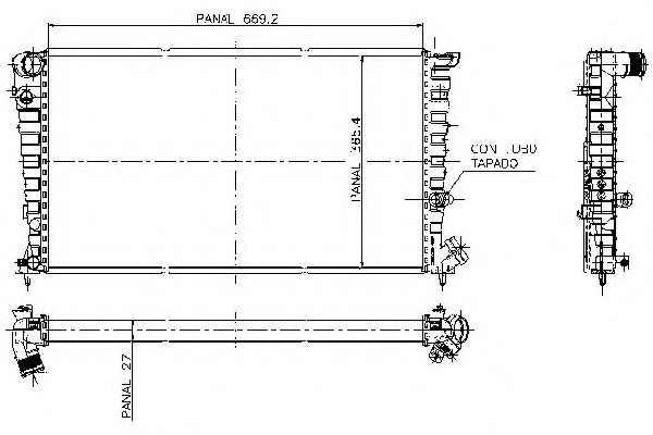 ORDONEZ 1020833809 Радиатор, охлаждение двигателя для PEUGEOT 306 (Пежо 306) ORDONEZ 1020833809 Радиатор, охлаждение двигателя для PEUGEOT 306 (Пежо 306)