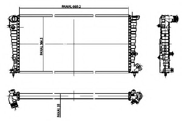 ORDONEZ 1020848809 Радиатор, охлаждение двигателя для PEUGEOT 306 (Пежо 306) ORDONEZ 1020848809 Радиатор, охлаждение двигателя для PEUGEOT 306 (Пежо 306)