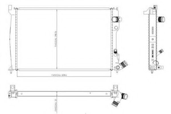 ORDONEZ 1020859812 Радиатор, охлаждение двигателя 