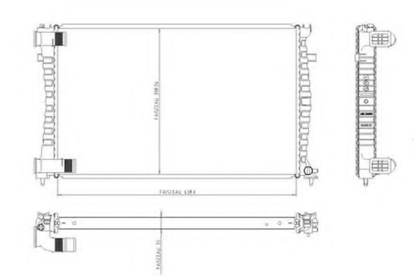 ORDONEZ 1020863811 Радиатор, охлаждение двигателя 