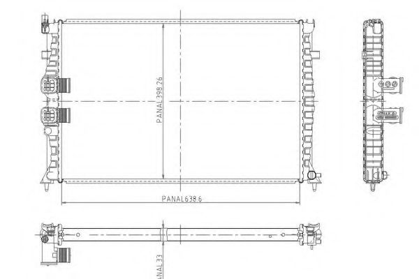ORDONEZ 1020864809 Радиатор, охлаждение двигателя 