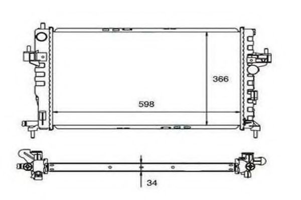 ORDONEZ 2060213 Радиатор, охлаждение двигателя 