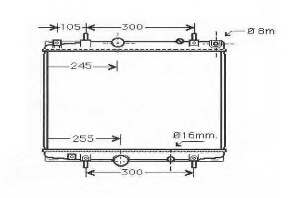 ORDONEZ 2060245 Радиатор, охлаждение двигателя 