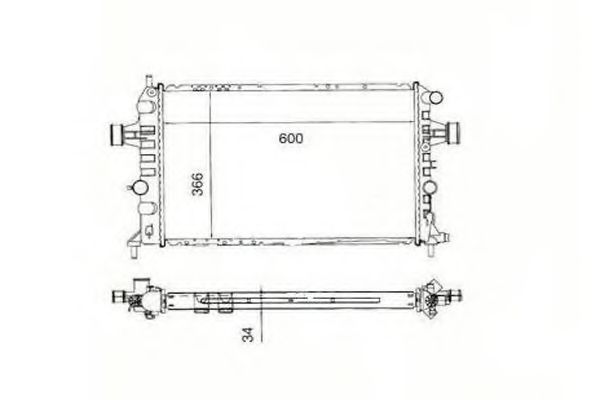 ORDONEZ 2060268 Радиатор, охлаждение двигателя 