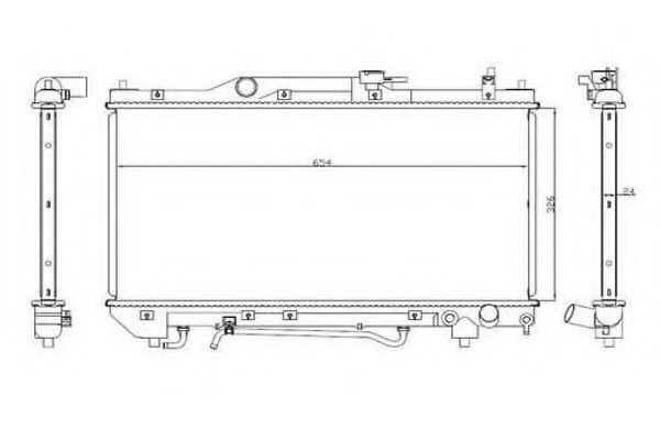 ORDONEZ 2060292 Радиатор, охлаждение двигателя 