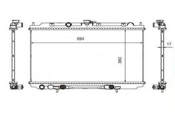 ORDONEZ 2060323 Радиатор, охлаждение двигателя для NISSAN (Ниссан) ORDONEZ 2060323 Радиатор, охлаждение двигателя для NISSAN (Ниссан)