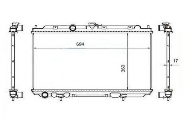 ORDONEZ 2060324 Радиатор, охлаждение двигателя 