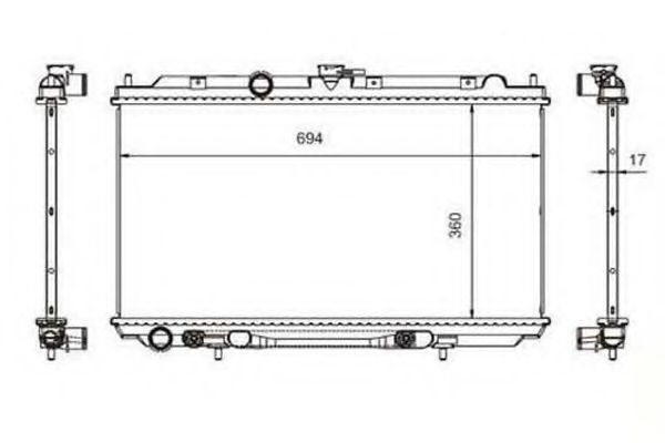 ORDONEZ 2060325 Радиатор, охлаждение двигателя 