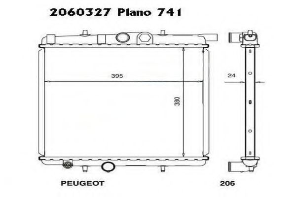 ORDONEZ 2060327 Радиатор, охлаждение двигателя 