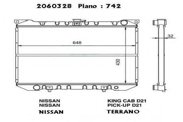 ORDONEZ 2060328 Радиатор, охлаждение двигателя 