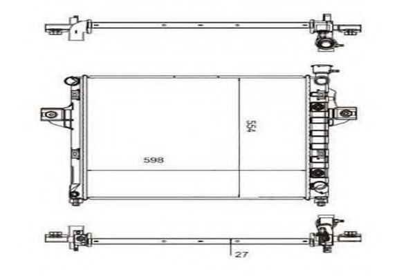 ORDONEZ 2060344 Радиатор, охлаждение двигателя 