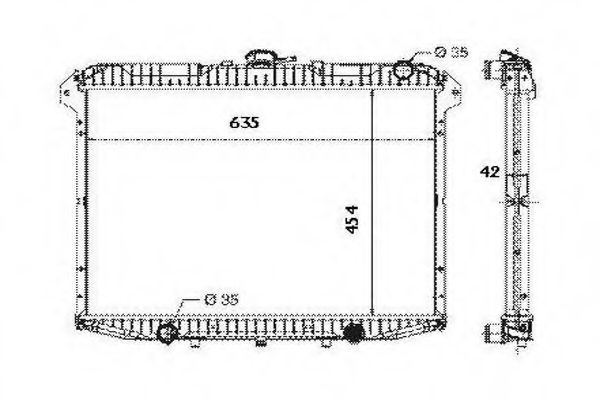 ORDONEZ 2060356 Радиатор, охлаждение двигателя 