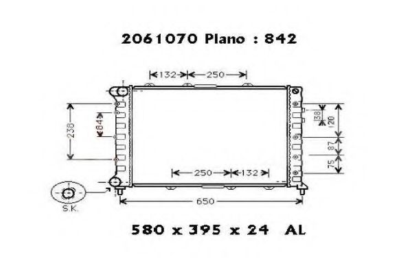 ORDONEZ 2061070 Радиатор, охлаждение двигателя 