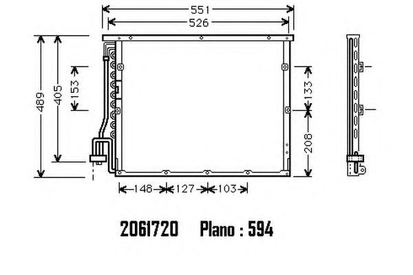 ORDONEZ 2061720 Конденсатор, кондиционер для BMW 3 (Бмв 3) ORDONEZ 2061720 Конденсатор, кондиционер для BMW 3 (Бмв 3)