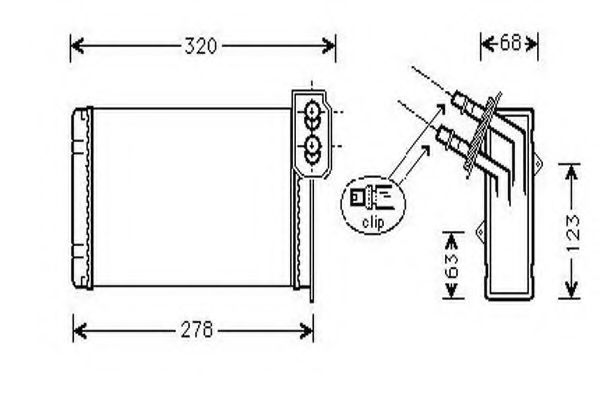 ORDONEZ 2061931 Теплообменник, отопление салона для RENAULT KANGOO (Рено Кангу) ORDONEZ 2061931 Теплообменник, отопление салона для RENAULT KANGOO (Рено Кангу)