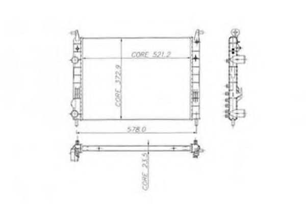 ORDONEZ 2062036 Радиатор, охлаждение двигателя 
