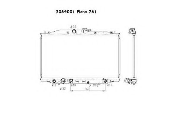 ORDONEZ 2064001 Радиатор, охлаждение двигателя 