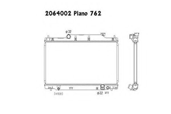 ORDONEZ 2064002 Радиатор, охлаждение двигателя 