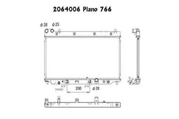 ORDONEZ 2064006 Радиатор, охлаждение двигателя 