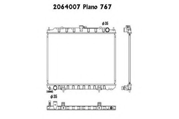 ORDONEZ 2064007 Радиатор, охлаждение двигателя 