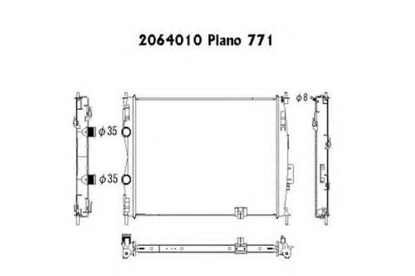 ORDONEZ 2064010 Радиатор, охлаждение двигателя 