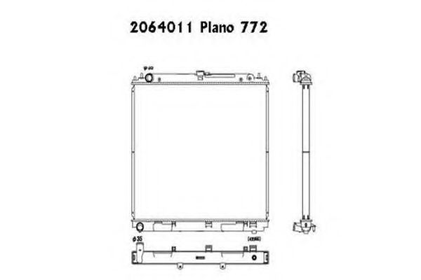 ORDONEZ 2064011 Радиатор, охлаждение двигателя 