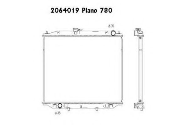 ORDONEZ 2064019 Радиатор, охлаждение двигателя 