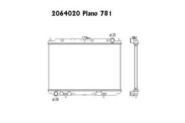 ORDONEZ 2064020 Радиатор, охлаждение двигателя 