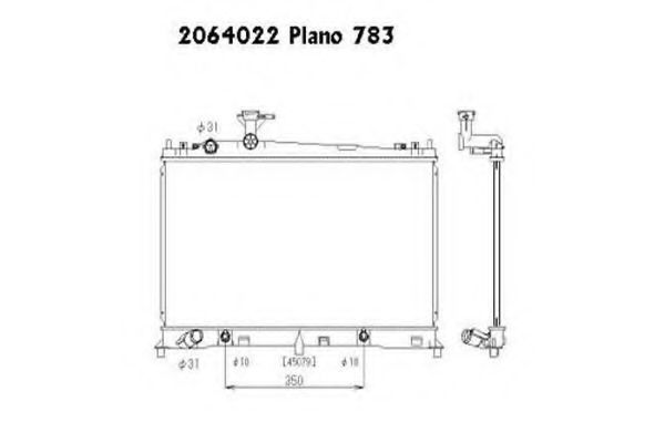 ORDONEZ 2064022 Радиатор, охлаждение двигателя 