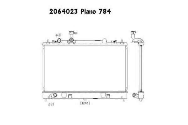 ORDONEZ 2064023 Радиатор, охлаждение двигателя 
