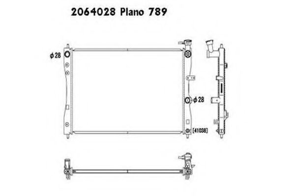ORDONEZ 2064028 Радиатор, охлаждение двигателя 
