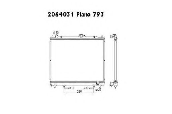 ORDONEZ 2064031 Радиатор, охлаждение двигателя 