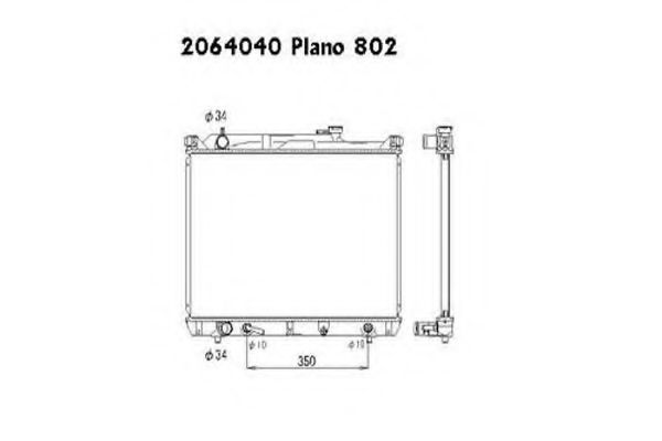 ORDONEZ 2064040 Радиатор, охлаждение двигателя 
