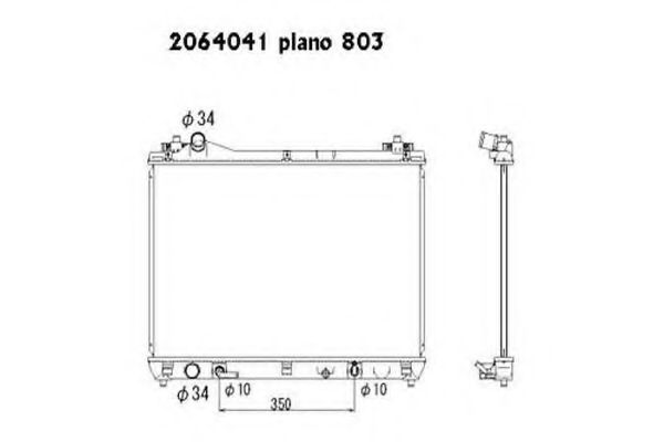 ORDONEZ 2064041 Радиатор, охлаждение двигателя 